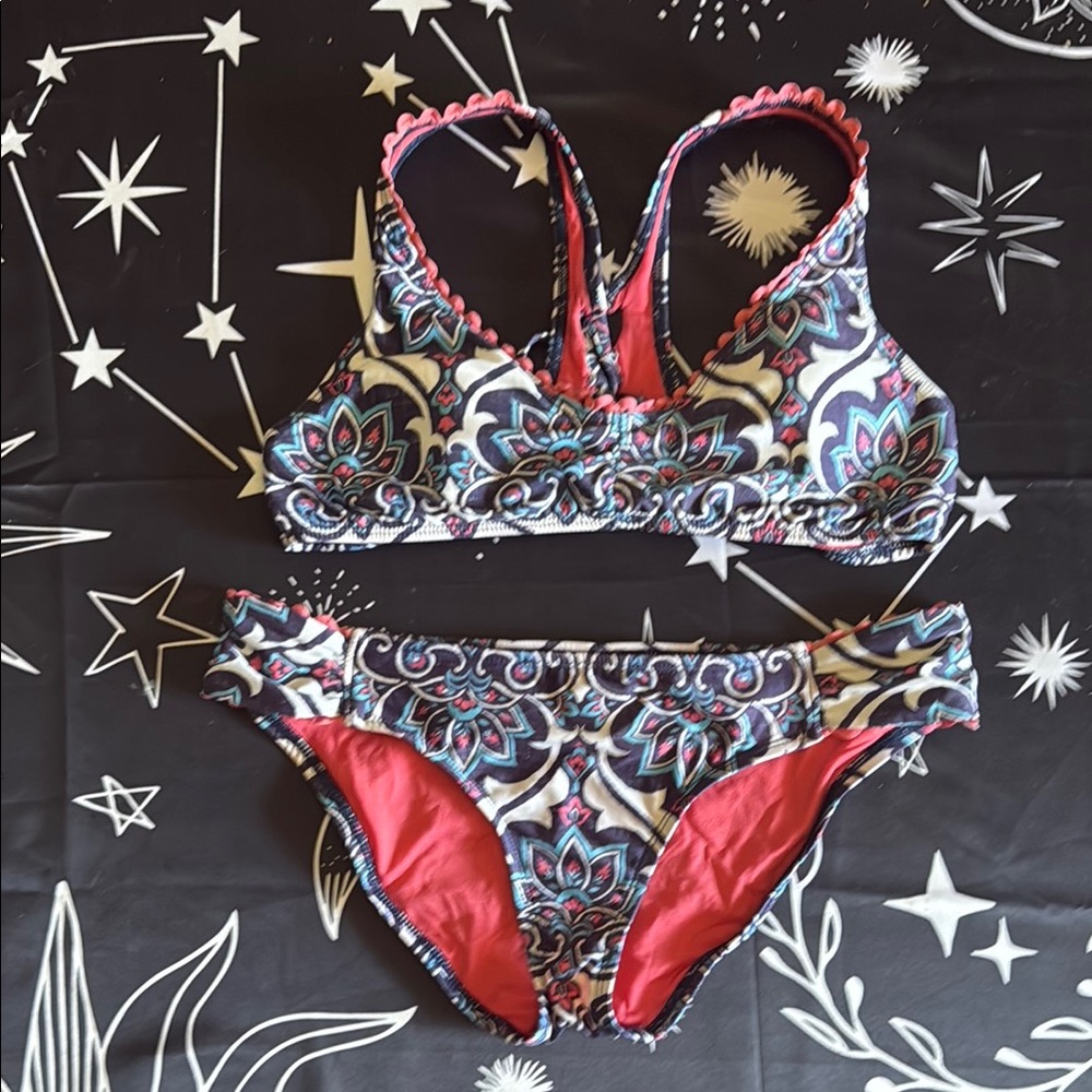 Colorful Patterned Bikini Set